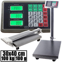 Platforminės svarstyklės E100L (100 kg, 30x40)