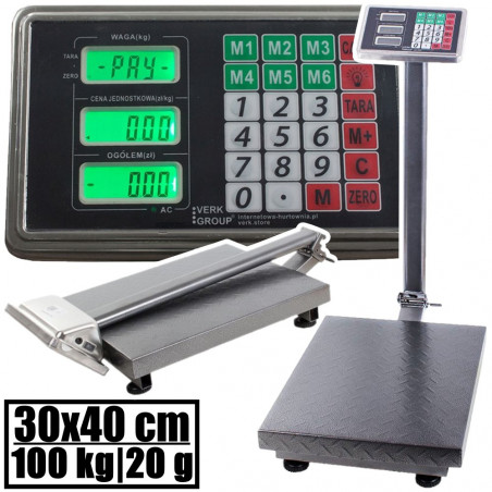 Platforminės svarstyklės PF100L (100 kg, 30x40)