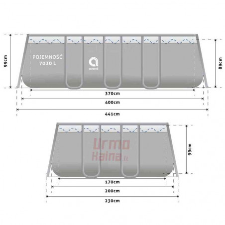 Karkasinis baseinas Avenli su smėlio filtru 400x200x99 cm