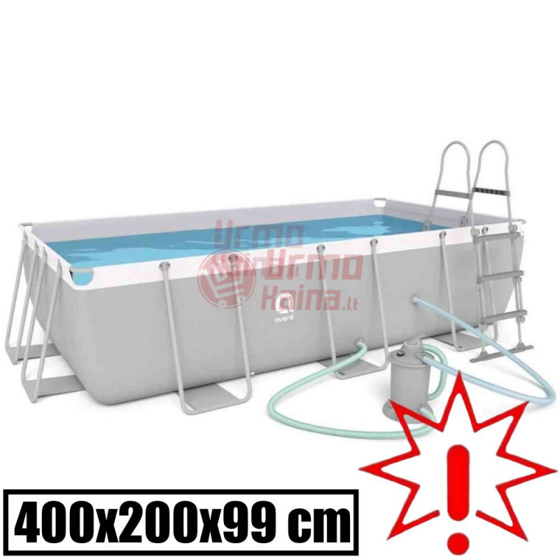 Karkasinis baseinas Avenli su smėlio filtru 400x200x99 cm (Prekė su defektu 9902210)
