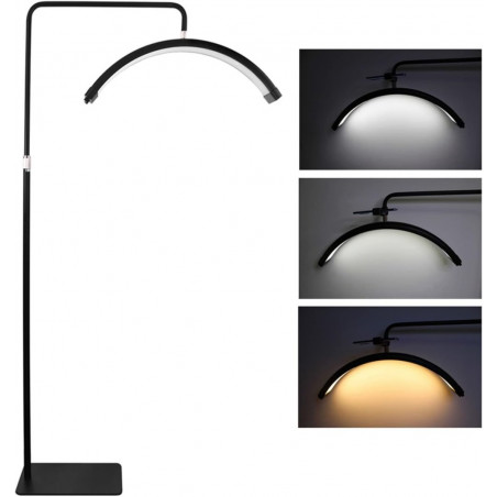 Pusmėnulio formos kosmetinė lempa su stovu 30W, 125-180 cm