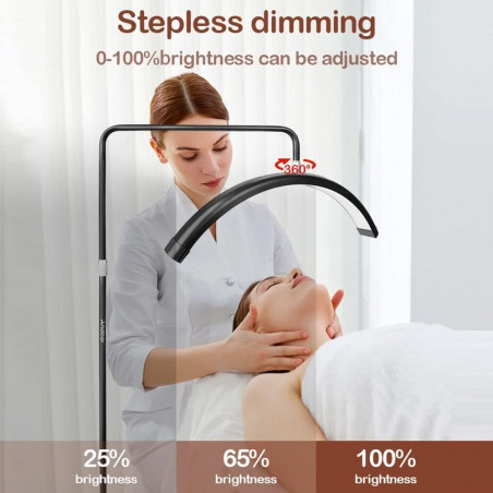 Pusmėnulio formos kosmetinė lempa su stovu 30W, 125-180 cm