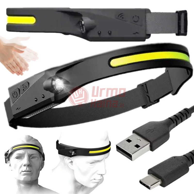 Žibintuvėlis ant galvos COB Flex 350lm