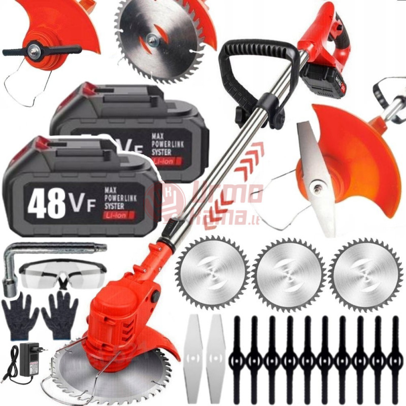 Akumuliatorinis trimeris su priedais DM1PRO 3600 W, 2 akumuliatoriai