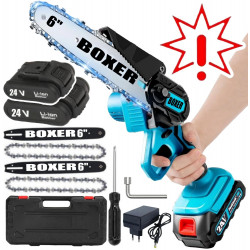 Akumuliatorinis grandininis genėjimo pjūklas BOXER BX3301 6+6 coliai  (Prekė su defektu 9902226)