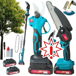 Akumuliatorinė aukštapjovė - genėjimo pjūklas + sekatorius BOXER BX3320 4000 W  (Prekė su defektu 9902237)