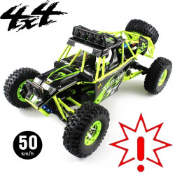 RC mašinėlė su pultu WLtoys 12428 2.G 4WD, 50 km/h (Prekė su defektu 9902255)