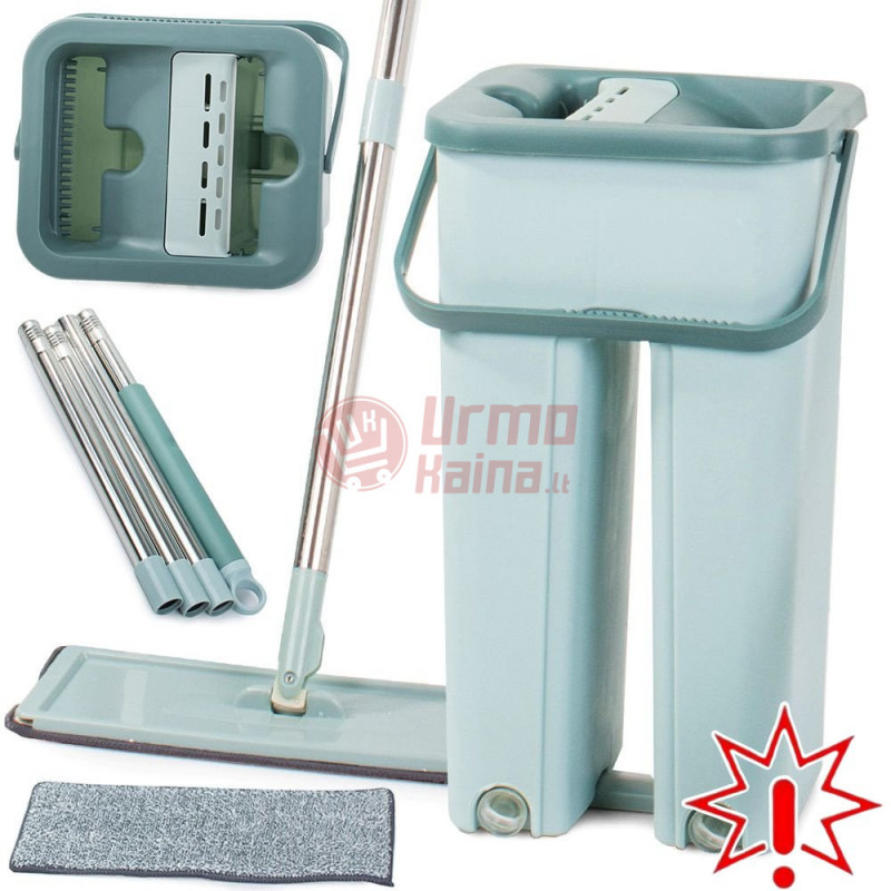 Grindų šluota su nugręžimo kibiru (Prekė su defektu 9902260) Grindų šluota su nugręžimo kibiru (Prekė su defektu 9902260)