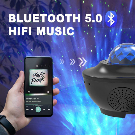 Šviesos efektų projektorius su lazeriu, kolonėle ir Bluetooth DC5
