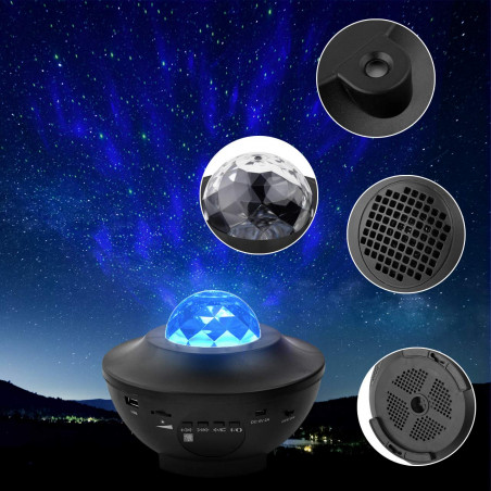 Šviesos efektų projektorius su lazeriu, kolonėle ir Bluetooth DC5