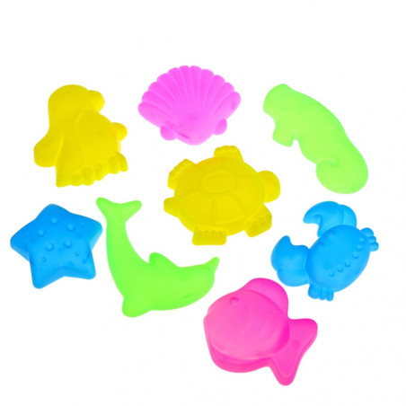Kinetinio smėlio rinkinys su formomis 0.5 kg