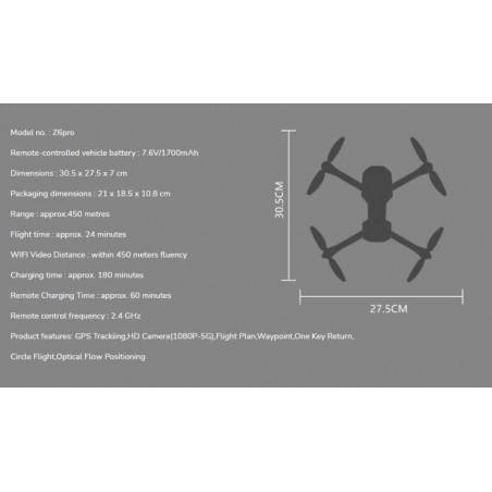 Dronas Syma Z6 PRO 4K GPS
