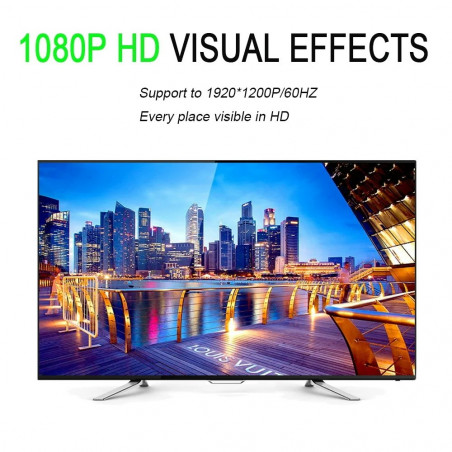 Perėjimas - adapteris HDMI to VGA + Aux 1080P
