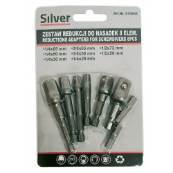 Adapterių rinkinys suktuvui 1/2" 1/4" 3/8" - 8vnt.