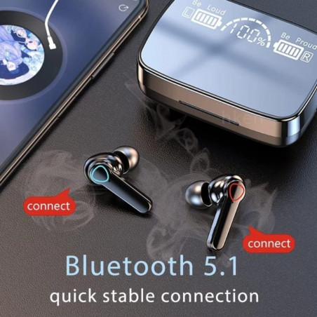 Bevielės Bluetooth ausinės M19