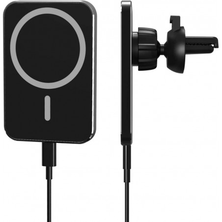 Magnetinis automobilinis telefono kroviklis su bevieliu krovimu 15W M1
