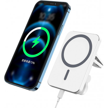 Magnetinis automobilinis telefono kroviklis su bevieliu krovimu 15W M1 (Prekė su defektu 9902292)