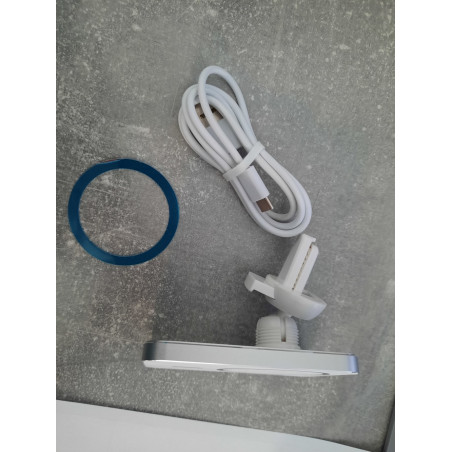 Magnetinis automobilinis telefono kroviklis su bevieliu krovimu 15W M1 (Prekė su defektu 9902292)