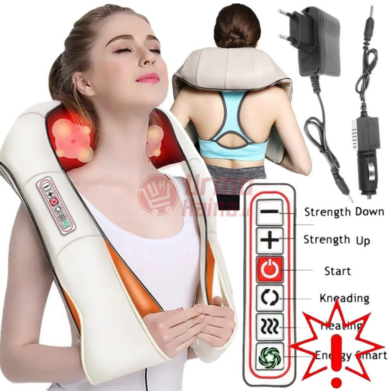 Shiatsu masažuoklis su šildymo funkcija KMA3 (Prekė su defektu 9902300) Shiatsu masažuoklis su šildymo funkcija KMA3 (Prekė su defektu 9902300)