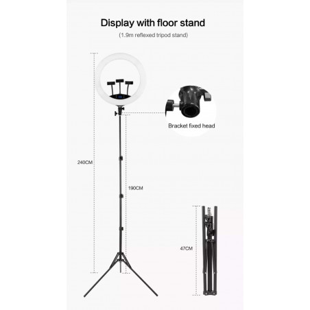 Žiedinė LED lempa LS48 360W