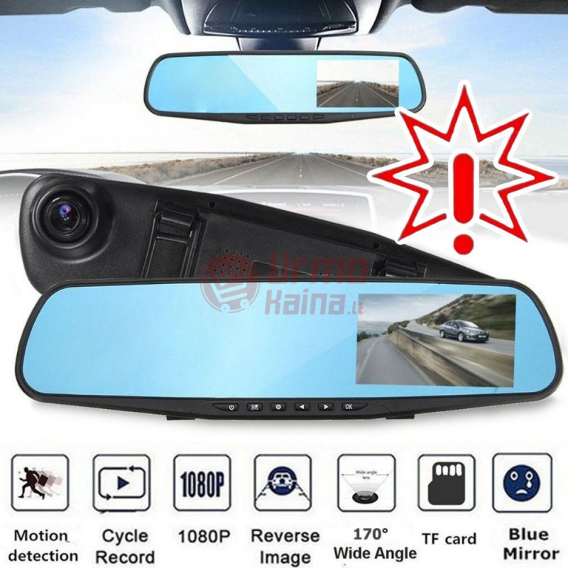 Vaizdo registratorius veidrodis DVR M52 (Prekė su defektu 9902321)