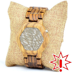 Medinis LED laikrodis OldWood MW15 (Prekė su defektu 9902329)