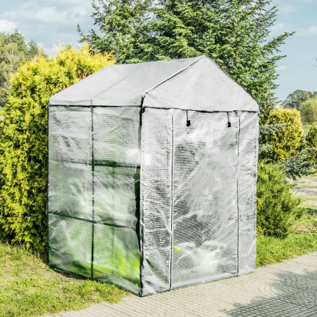 Šiltnamis daigykla su 8 lentynomis 140x140x200 IK5460 žalias