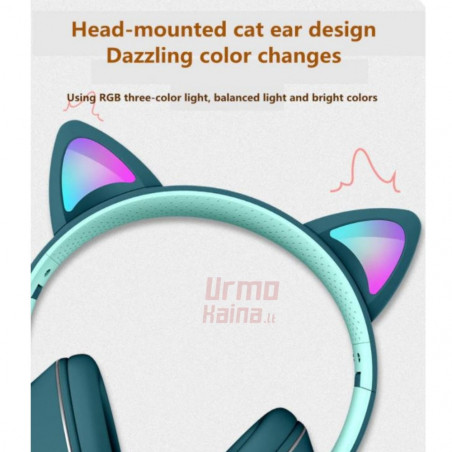 Žaidimų ausinės Cat Ears RGB A2