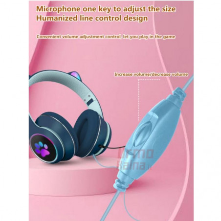 Žaidimų ausinės Cat Ears RGB A2