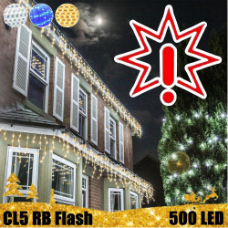 500 LED girlianda varvekliai STANDART PLIUS RB FLASH CL5, šiltai baltos spalvos (Prekė su defektu 9902423)