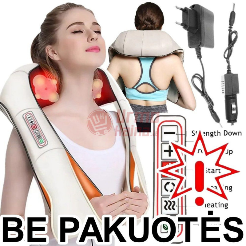 Shiatsu masažuoklis su šildymo funkcija KMA3 (Prekė su defektu 9902429) Shiatsu masažuoklis su šildymo funkcija KMA3 (Prekė su defektu 9902429)