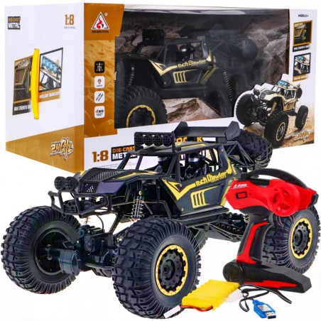 RC mašinėlė su pultu Rock Crawler Metal 1:8 2.4GHZ