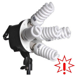 Softbox apšvietimo lempos cokolio galva FSTPHOTO TLI5, E27, 500 W (Prekė su defektu 9902374)