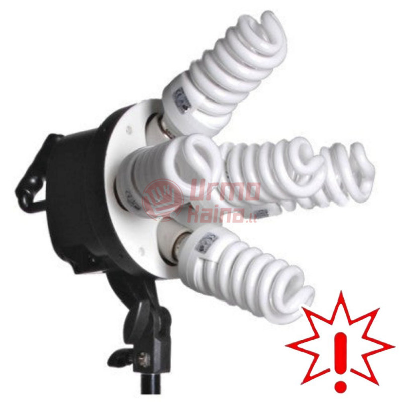 Softbox apšvietimo lempos cokolio galva FSTPHOTO TLI5, E27, 500 W (Prekė su defektu 9902374)