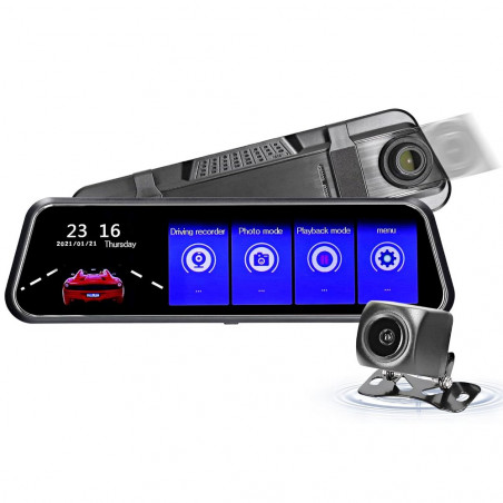 Vaizdo registratorius veidrodis DVR MIRROR 2K QHD (Prekė su defektu 9902475)