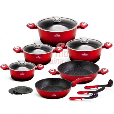 Akmens masės 15 dalių puodų rinkinys ZL-8520