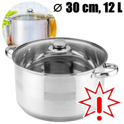 Nerūdijančio plieno puodas 30cm ZL-7310 (Prekė su defektu 9902535)