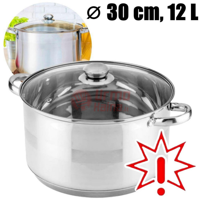 Nerūdijančio plieno puodas 30cm ZL-7310 (Prekė su defektu 9902535) Nerūdijančio plieno puodas 30cm ZL-7310 (Prekė su defektu 9902535)
