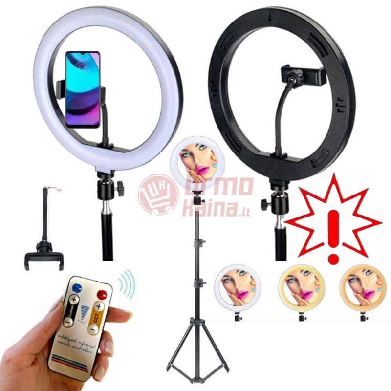 Žiedinė LED lempa LS30 V3 150 W su trikoju stovu ir pulteliu PT (Prekė su defektu 9902545) Žiedinė LED lempa LS30 V3 150 W su trikoju stovu ir pulteliu PT (Prekė su defektu 9902545)