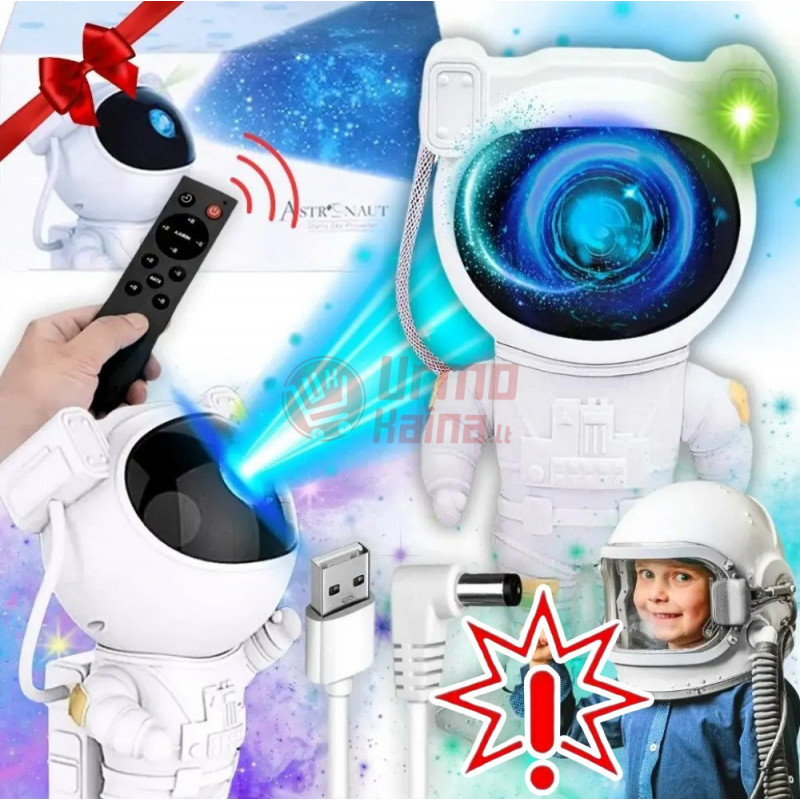 LED žvaigždyno projektorius astronautas GALAXY (Prekė su defektu 9902562)