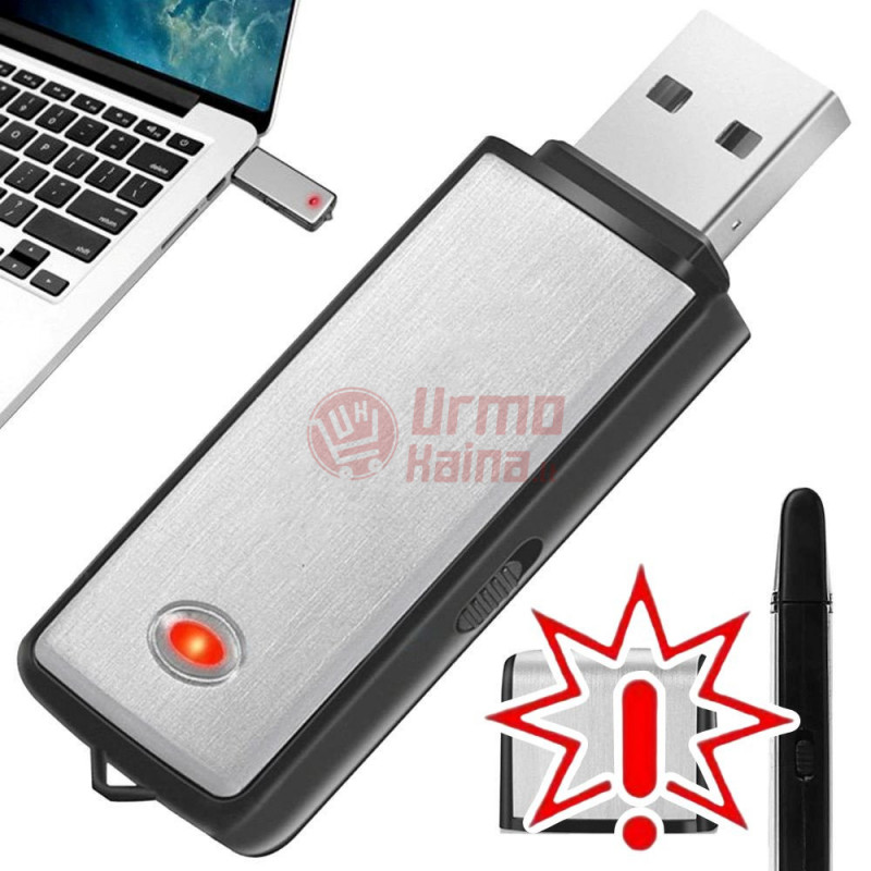 Slaptas mini diktofonas - USB įrašymo įrenginys (Prekė su defektu 9902592)