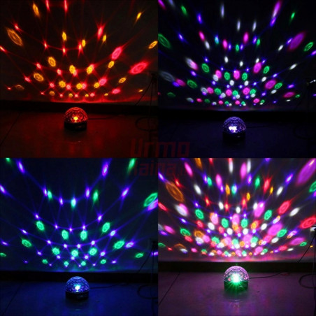 LED Disco rutulys su Bluetooth ir MP3 grotuvu