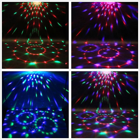 LED Disco rutulys su Bluetooth ir MP3 grotuvu