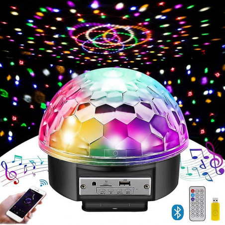 LED Disco rutulys su Bluetooth ir MP3 grotuvu