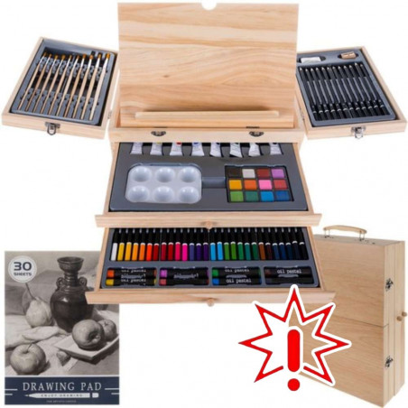 Tapybos rinkinys lagamine 83 vnt. (Prekė su defektu 9902624)