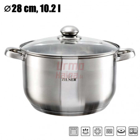 Nerūdijančio plieno puodas 28cm ZL-7309