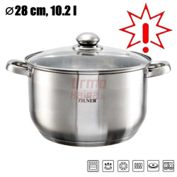 Nerūdijančio plieno puodas 28cm ZL-7309 (Prekė su defektu 9902653)