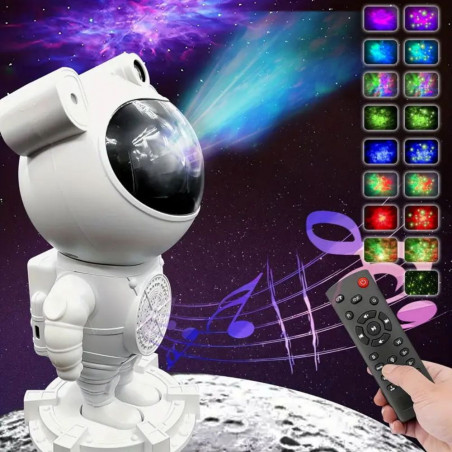 LED žvaigždyno projektorius astronautas Galaxy PRO BT