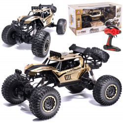 RC mašinėlė su pultu Rock Crawler Metal 1:8 2.4GHZ, aukso spalvos