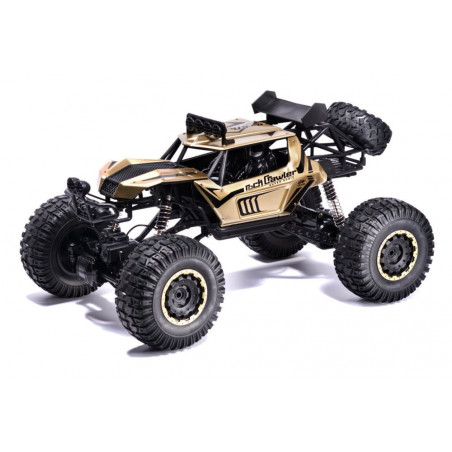 RC mašinėlė su pultu Rock Crawler Metal 1:8 2.4GHZ, aukso spalvos